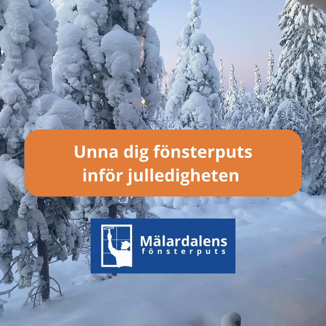 Bilden visar en inbjudande vinter i Västerås. Ett vackert dekorerat hem strålar av glädje och festligheter. Fönstren i Västerås är kristallklara och gnistrar i vinterljuset, och detta är resultatet av att ha bokat fönsterputsning från Mälardalens Fönsterputs i god tid inför julen. Detta är ett tydligt exempel på hur man kan undvika stress och frigöra tid till mer meningsfulla julförberedelser genom att boka professionell fönsterputsning i Västerås. Västerås boka fönsterputsning och gör din jul särskilt strålande och bekymmersfri.